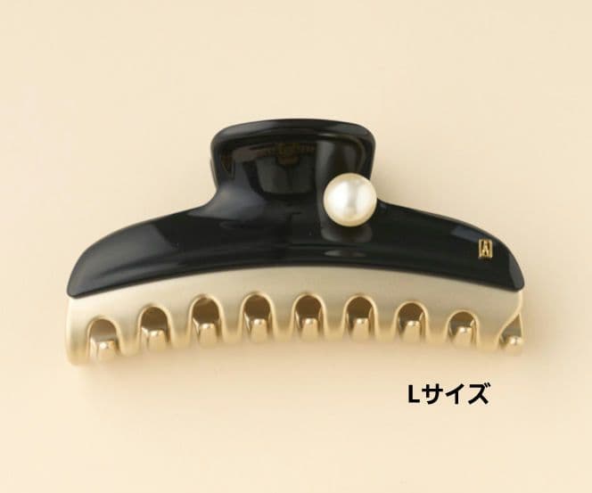 【ブラック】一粒パール☆Lクリップ☆アレクサンドルドゥパリ