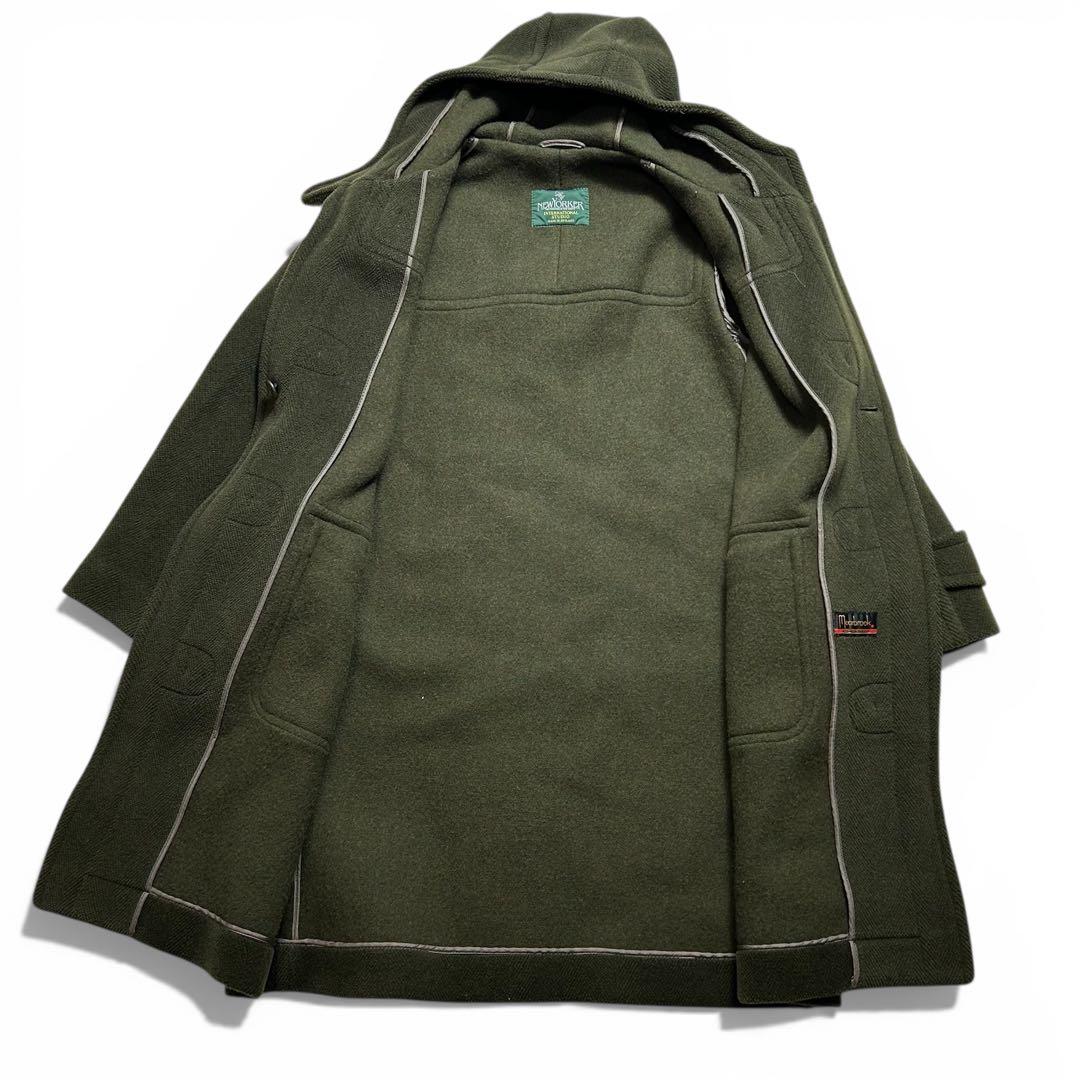 NEW YORKER Moorbrook ダッフルコート　グリーン　ヘリンボーン