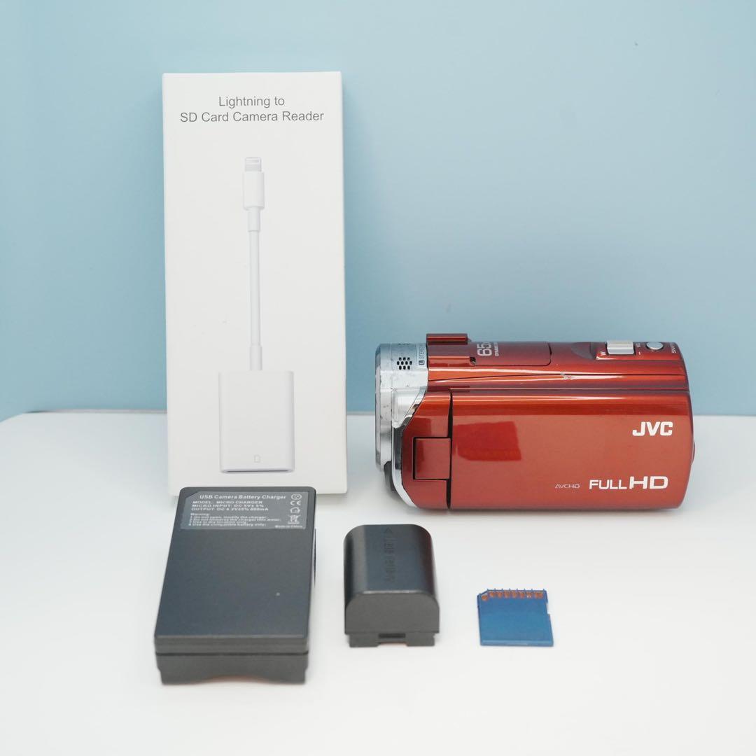 JVC Everio GZ-E765-R ビデオカメラ フルセット a4857