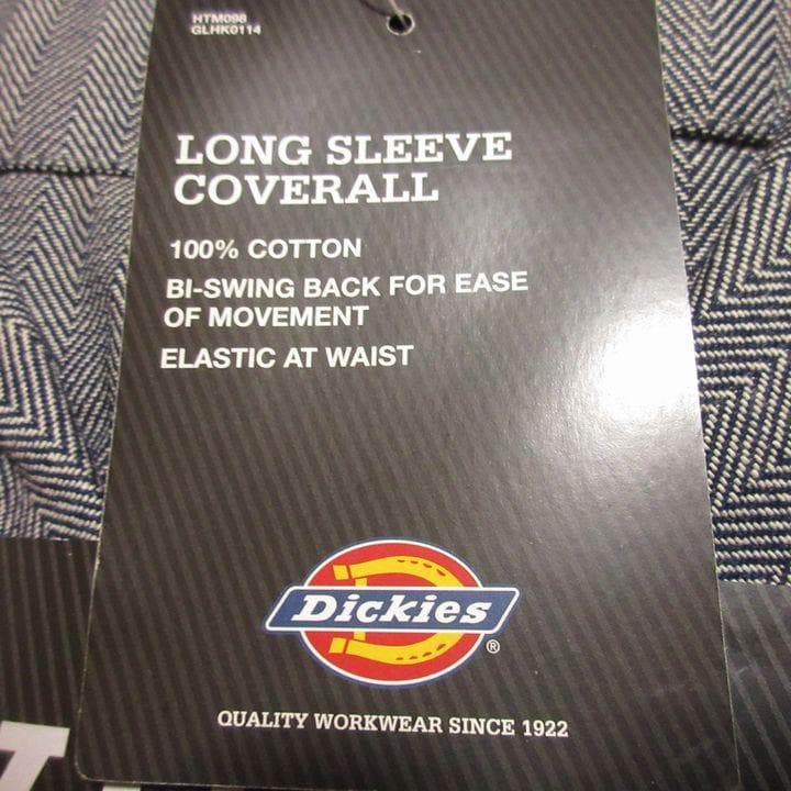 特大 4XL★ディッキーズ 48977 フィッシャーストライプ 長袖 ツナギ D