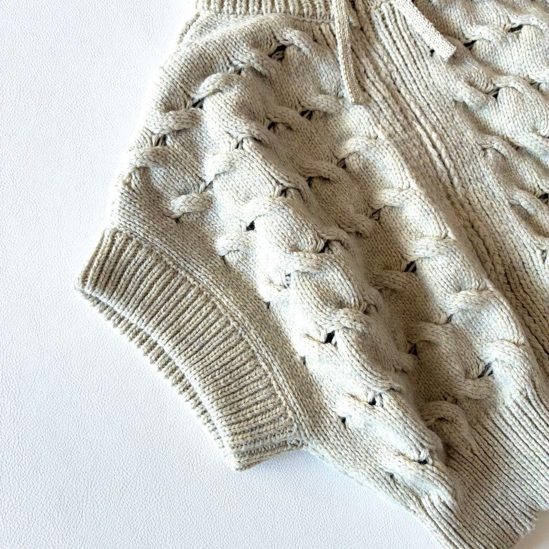 LOUNIE　ルーニィ　23AW　ケーブルベストニットプルオーバー　前後2WAY