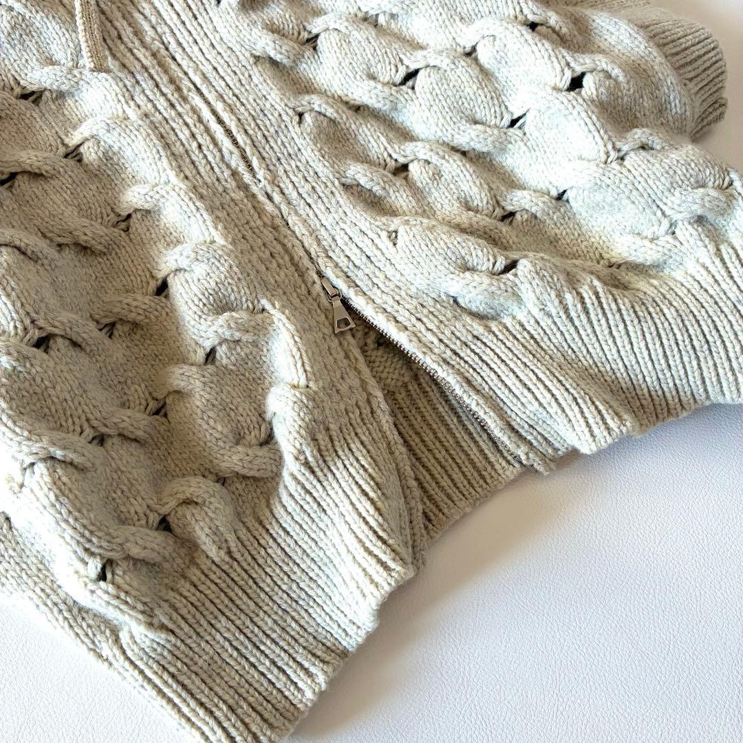 LOUNIE　ルーニィ　23AW　ケーブルベストニットプルオーバー　前後2WAY