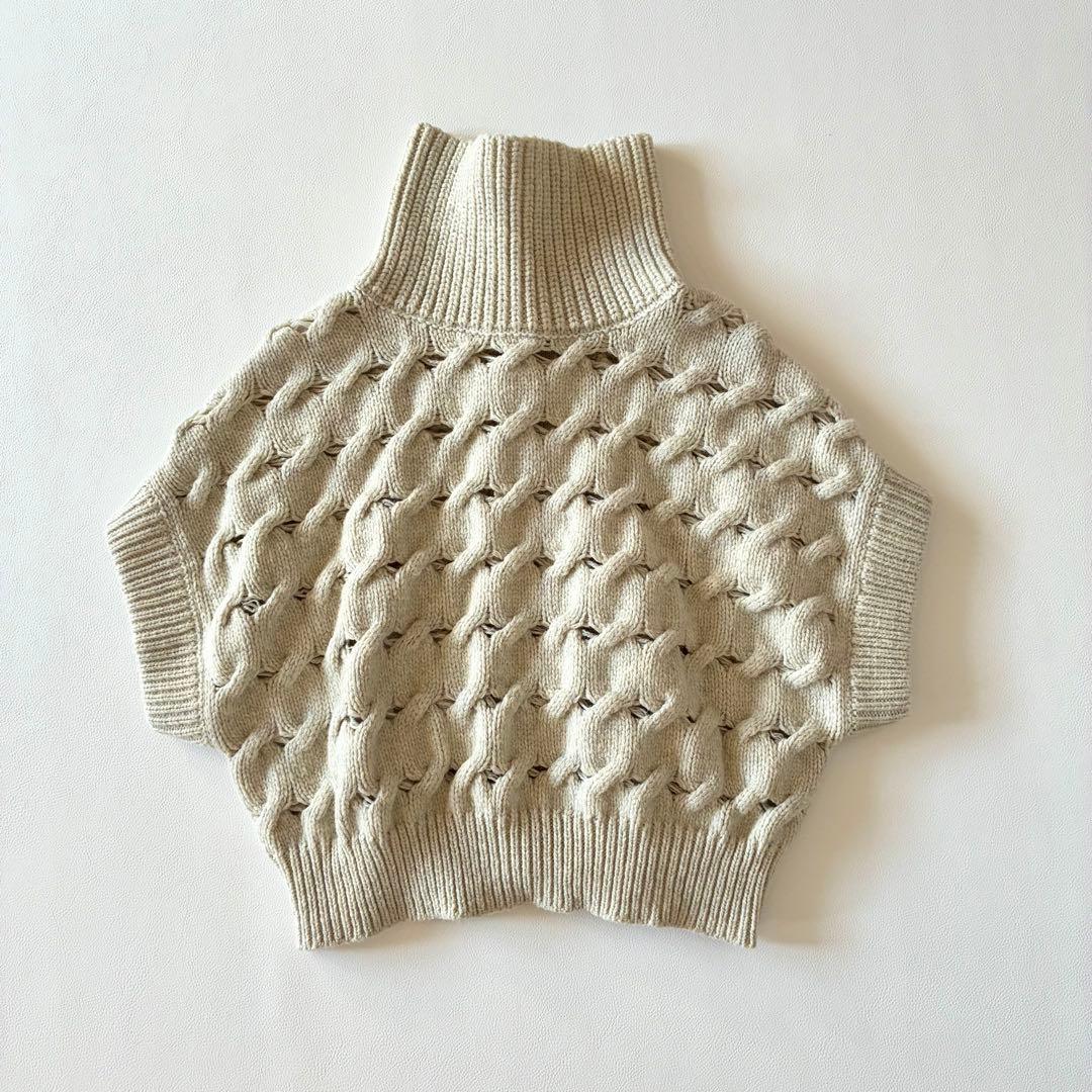 LOUNIE　ルーニィ　23AW　ケーブルベストニットプルオーバー　前後2WAY