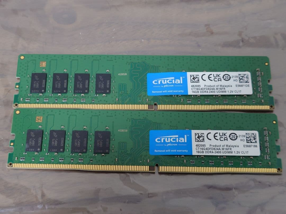 メモリ DDR4 2400 16GB×2 ( 32GB ) Crucial