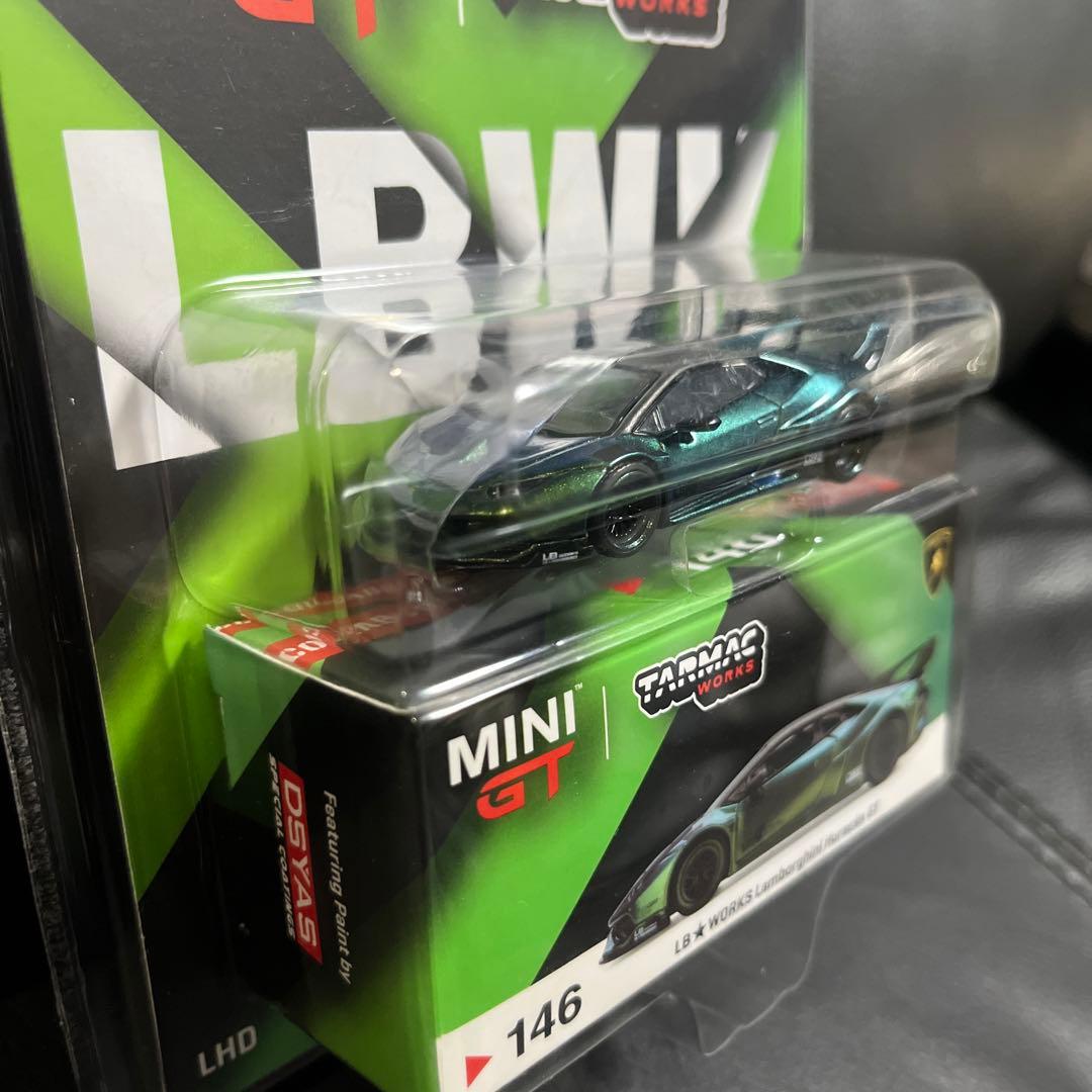 2台セット ミニGT ターマック LBWK R35　ウラカン マジック グリーン