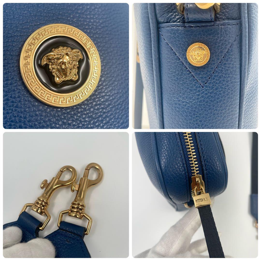 【✨現行/未使用級】ヴェルサーチ ショルダーバッグ メデューサ 2way ブルー