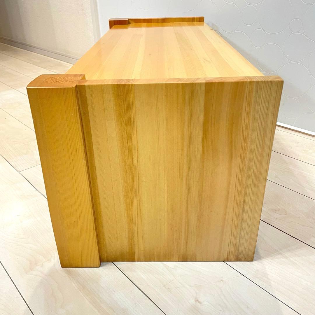【美品】天然木 置床 置き床 引き戸収納 床の間 飾り棚 ローボード 和家具