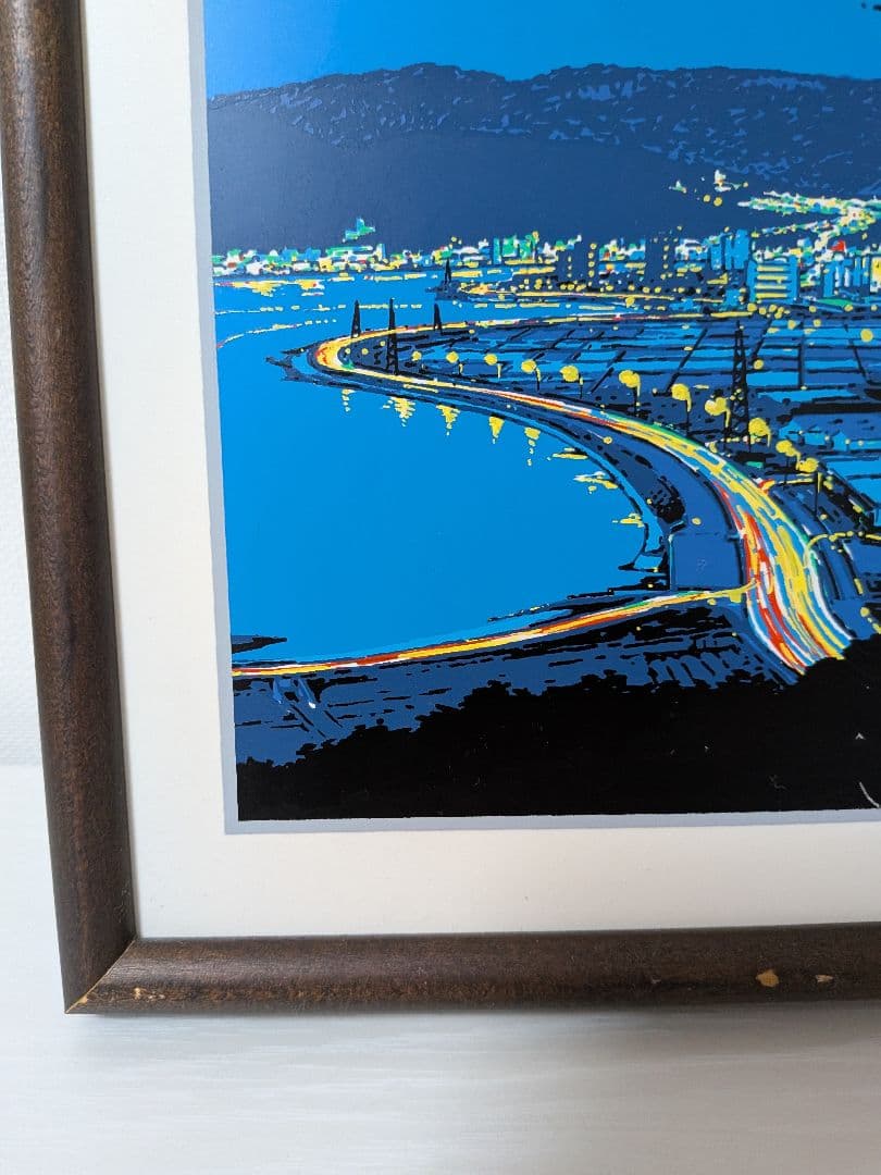 SatoSato　あさのたかを　タイルアート　諏訪市　諏訪湖　夜景