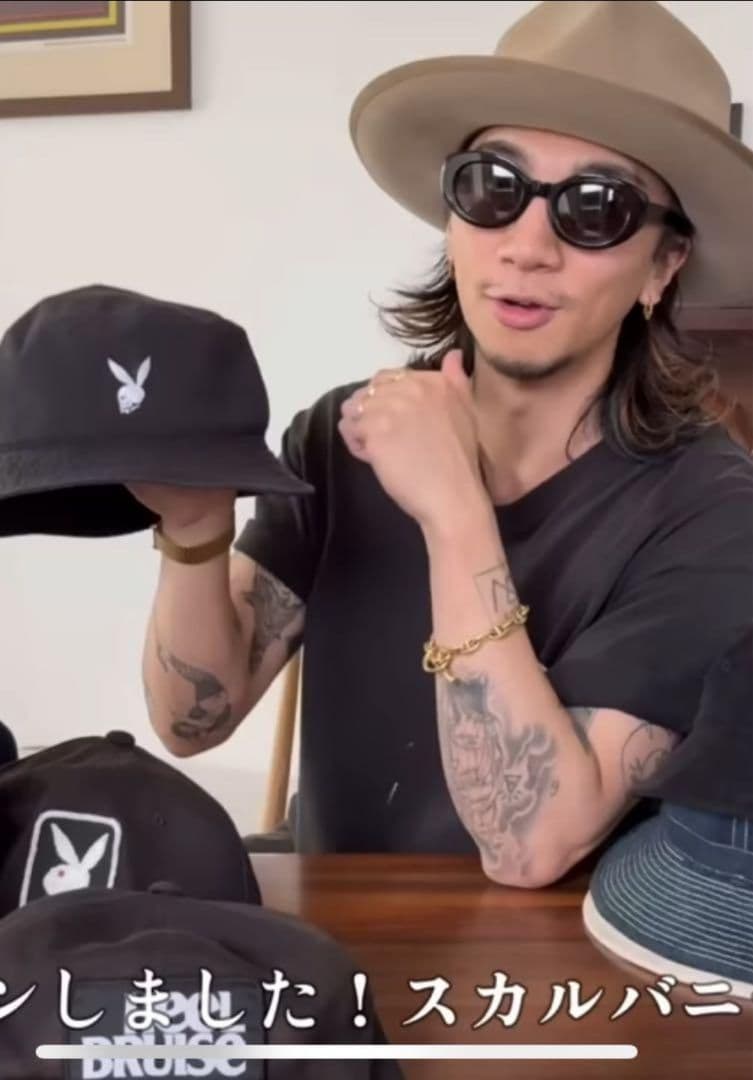 高品質L/XL スカルバニー プレイボーイ newhattan バケットハット