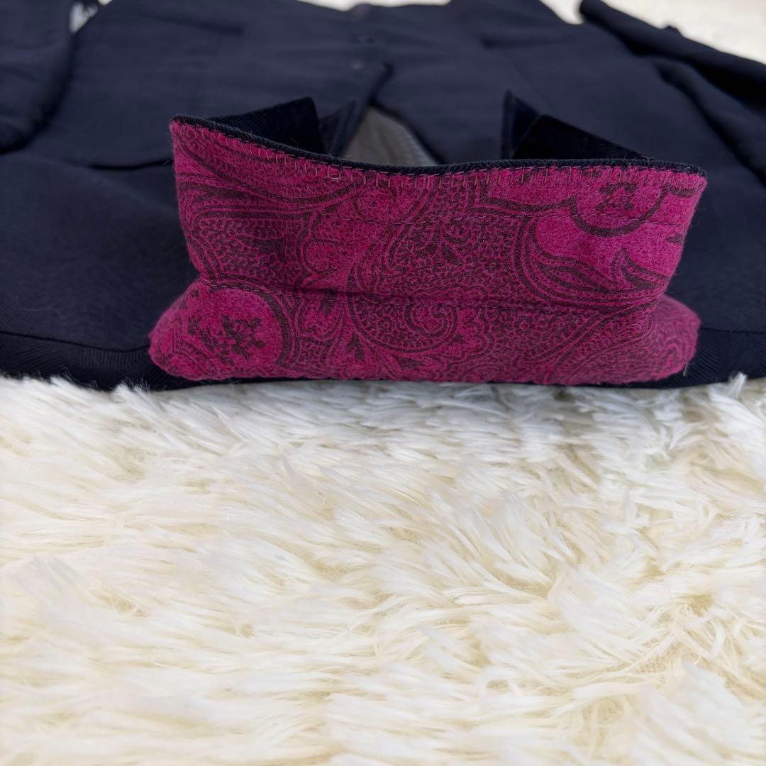 【ペイズリー×ヘリンボーン】ETRO エトロ テーラードジャケット シルク