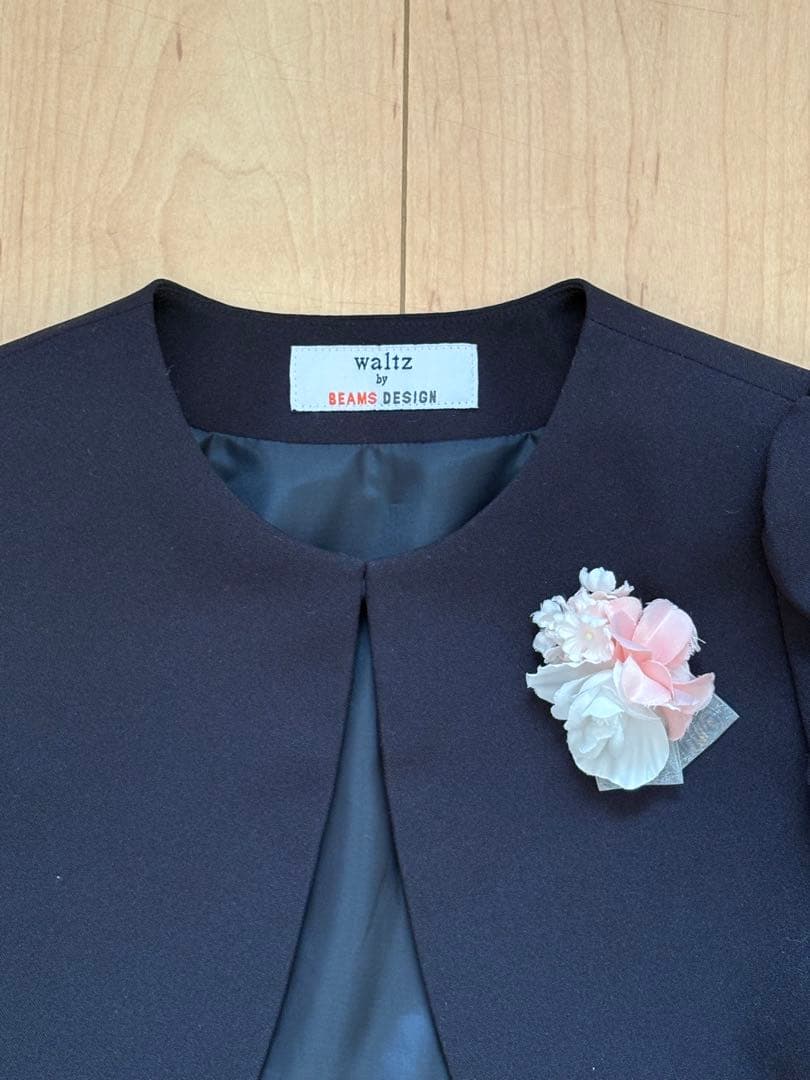 美品★ BEAMS 女の子　フォーマル　120 ネイビー・ピンク　卒園式　入学式