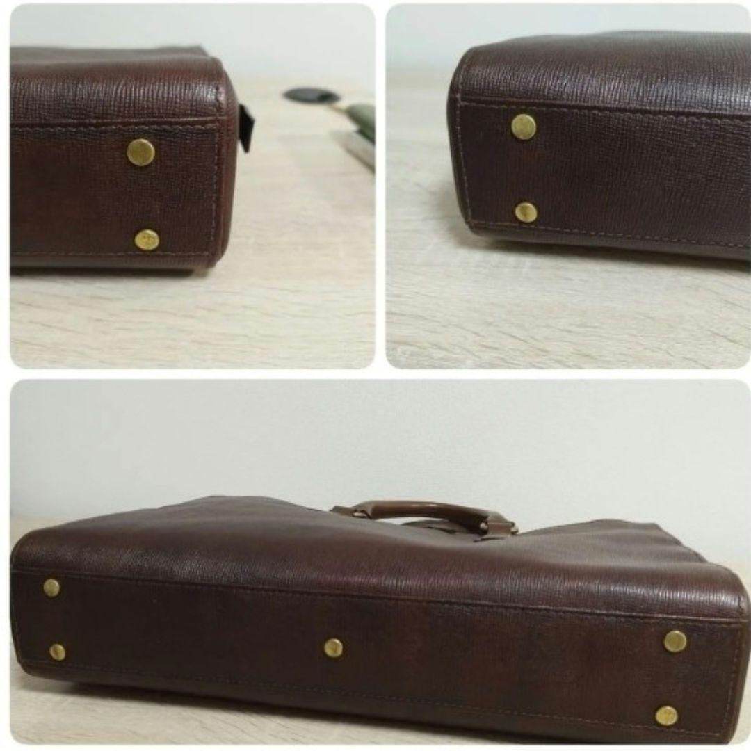 定価7.3万★ダンゲンテン ブリーフケース レザービジネスバッグ ブラウン 本革