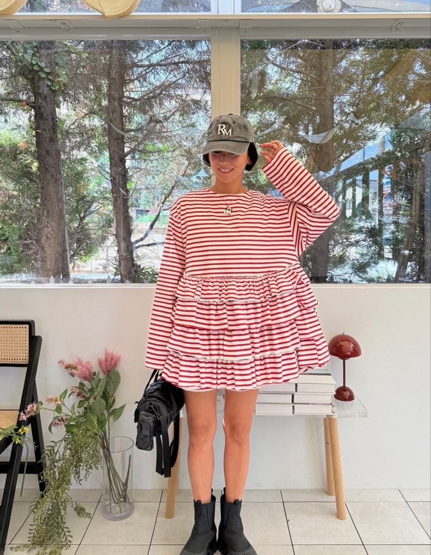 トップス Rosymonster kurage border tunic