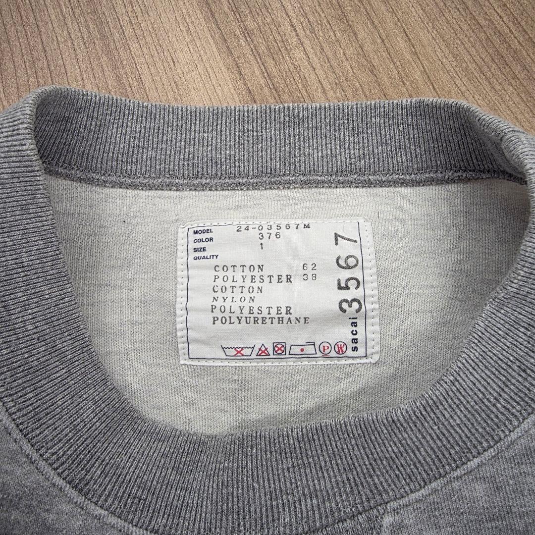 sacai サカイ スポンジ スゥエット プルオーバー　トレーナー Sサイズ