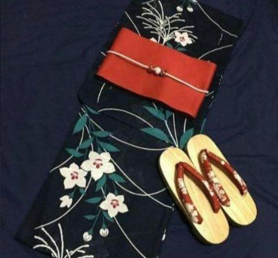 ◆高級変わり織り◆涼し黒◆桔梗の古典上品浴衣★ききょうの花★上品凛々し浴衣