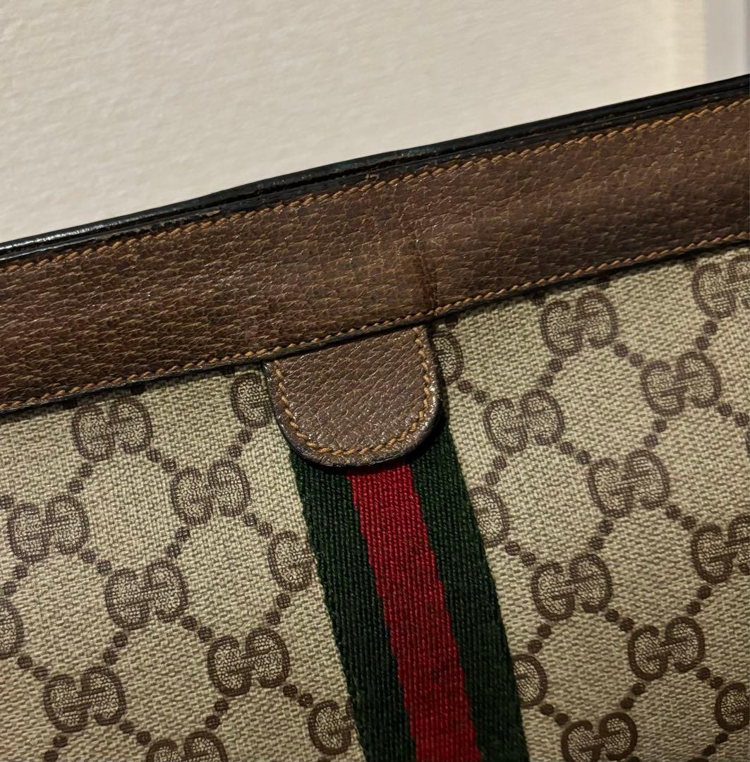 【美品】GUCCI シェリーライン　セカンドバック クラッチ　イタリア製