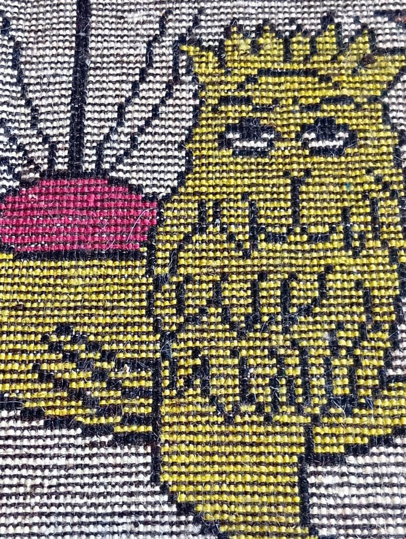 ペルシャ絨毯　ヤラメ絨毯　座布団　手織り　イラン　座布団ヤラメ(7)