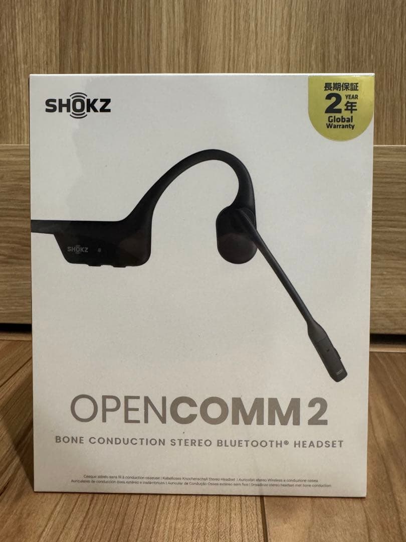 【新品未開封】SHOKZ OPENCOMM2 ブラック　Bluetooth ⑧
