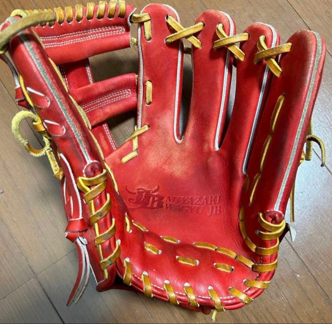 最終値下げ　お年玉特価　和牛jb硬式グローブ　006s 内野用