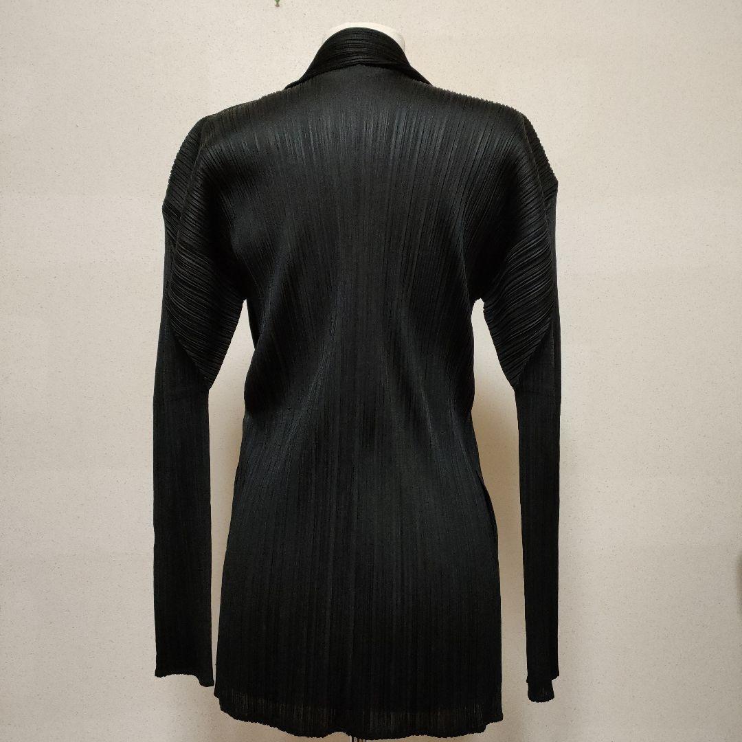PLEATS PLEASE イッセイミヤケ 長袖襟付きカーディガン　ジャケット