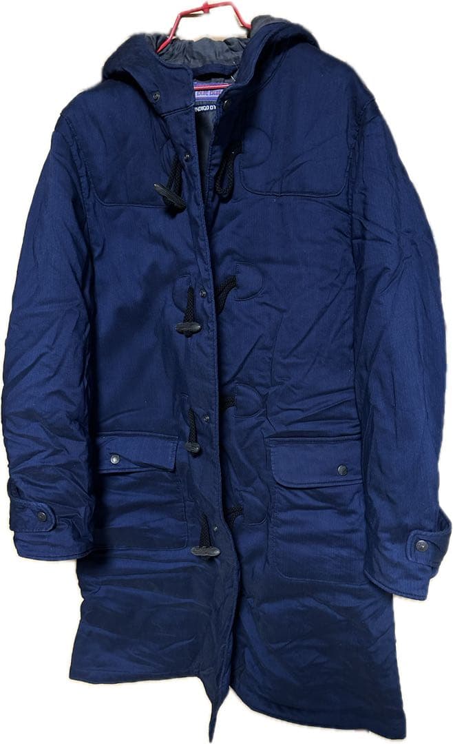 BLUE BLUE フード付きダッフルコート M ネイビー