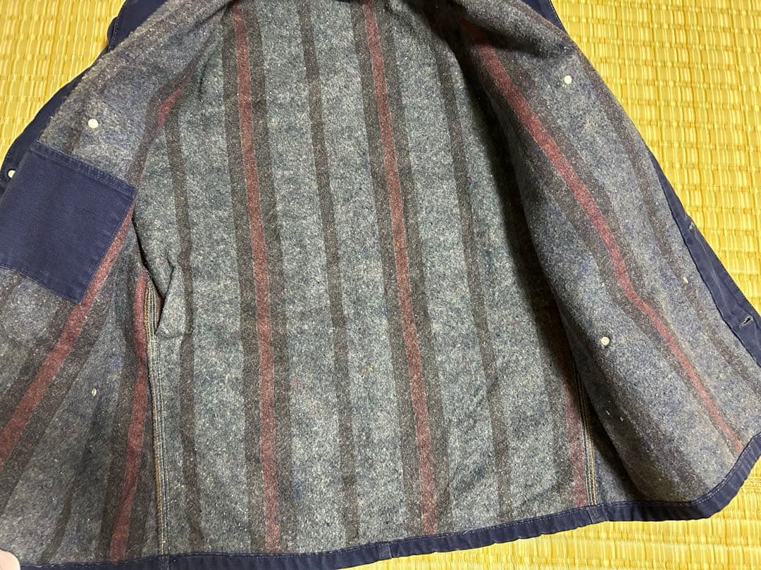 80s~90s USA製 星タグ CARHARTT チョアコート ネイビー 42