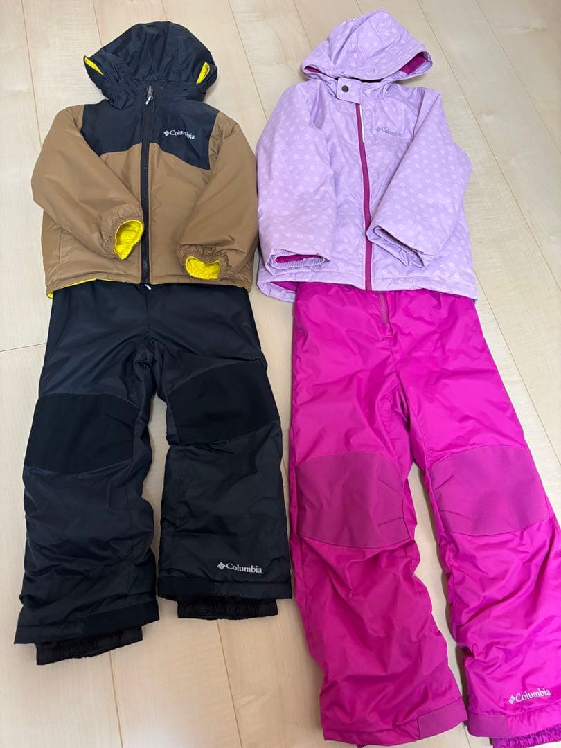 【jm】コロンビア 子ども用スノーウェア上下セット　110.120cm