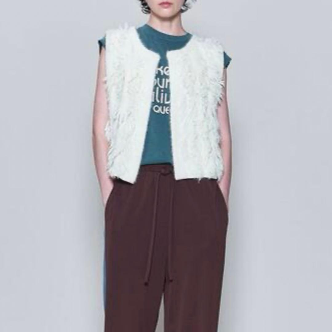 【完売商品】　6(roku) フリンジジャガードベスト