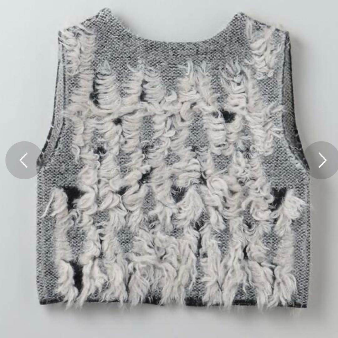 【完売商品】　6(roku) フリンジジャガードベスト