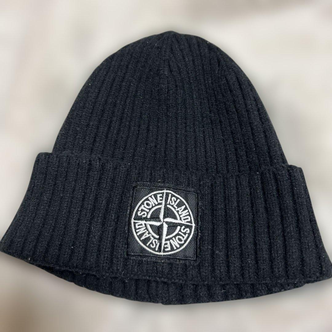 STONE  黒 ニット帽