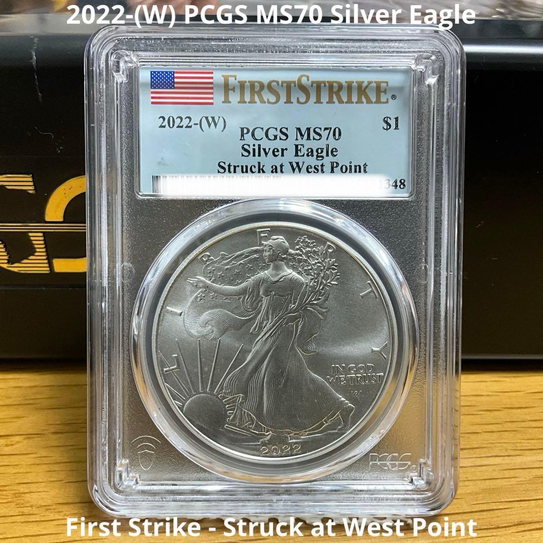 【新品】Silver Eagleイーグル銀貨2022-W PCGS MS70