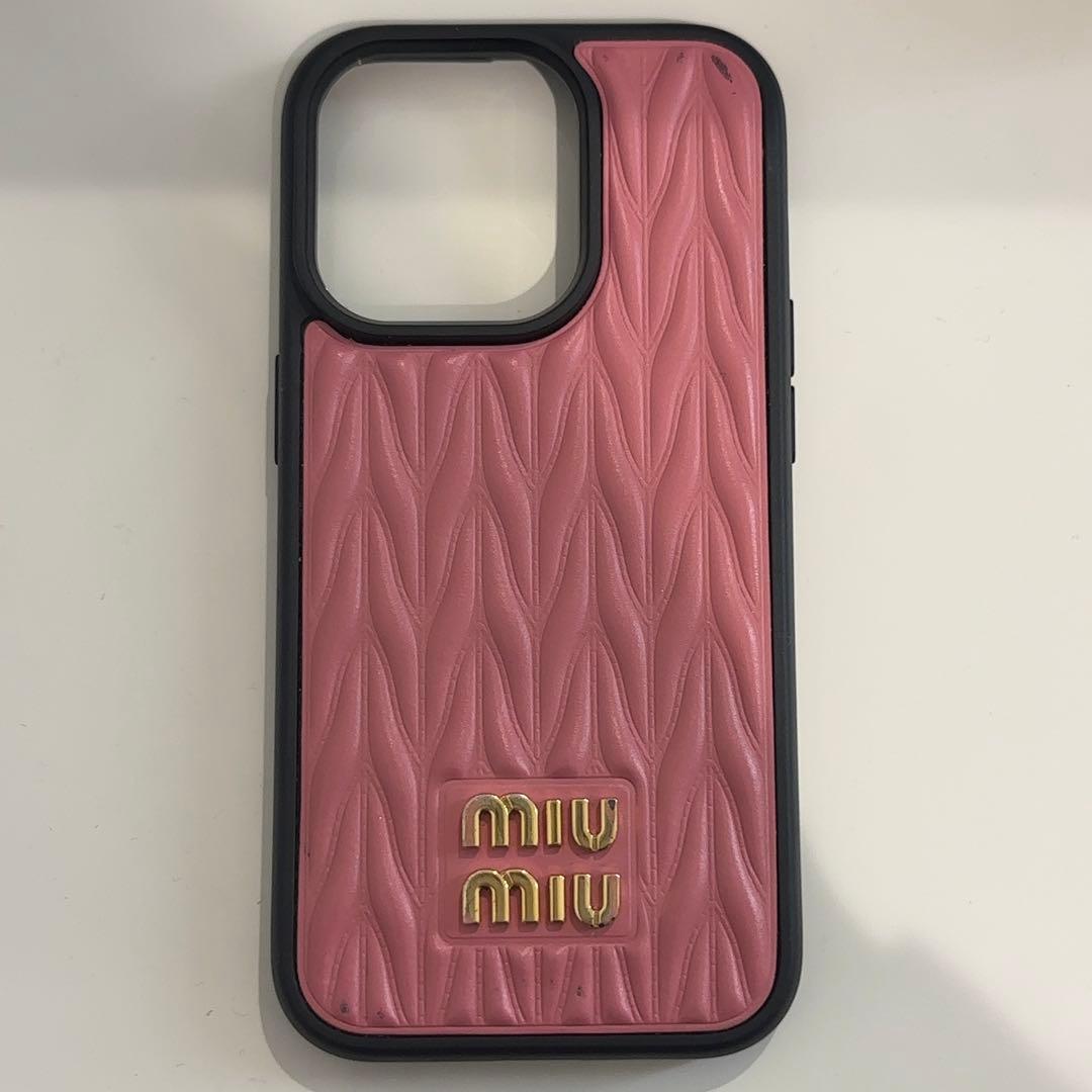 正規品 miumiu ミュウミュウ　iPhone14pro ケース
