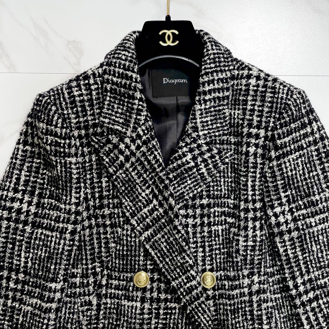 大人気✨完売品 グレースコンチネンタル ツイードテーラードジャケット 金ボタン