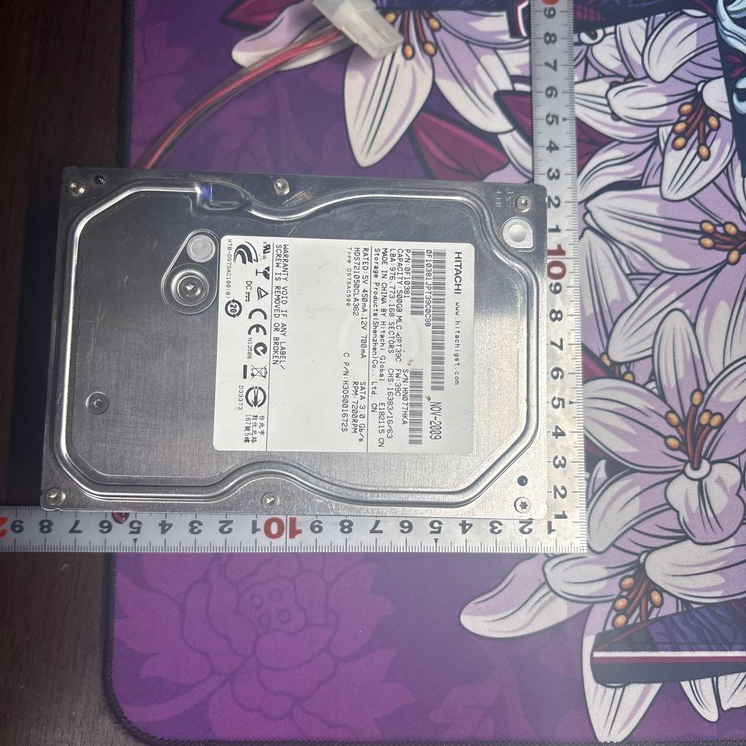 HITACHI HDD 500GB 冷却ファン付き