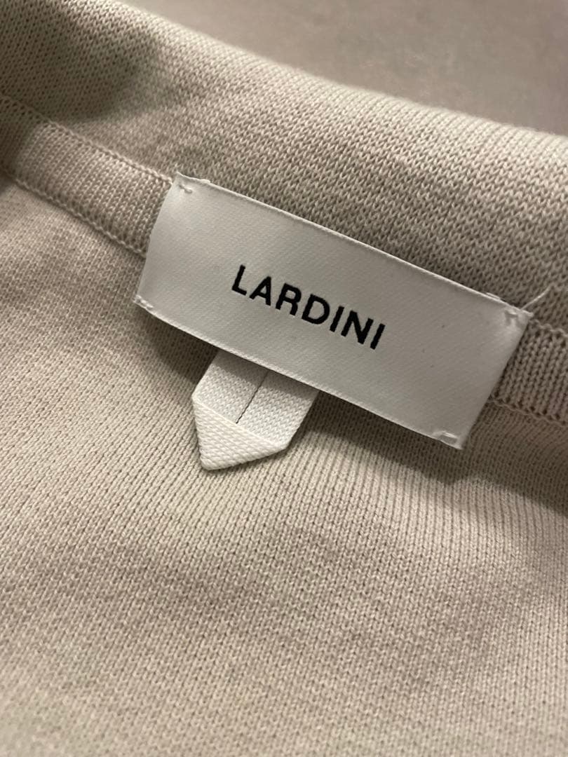 ラルディーニ⭐️ニットジャケット46 44‼️新型ミラノリブ⭐️コットン　グレージュ