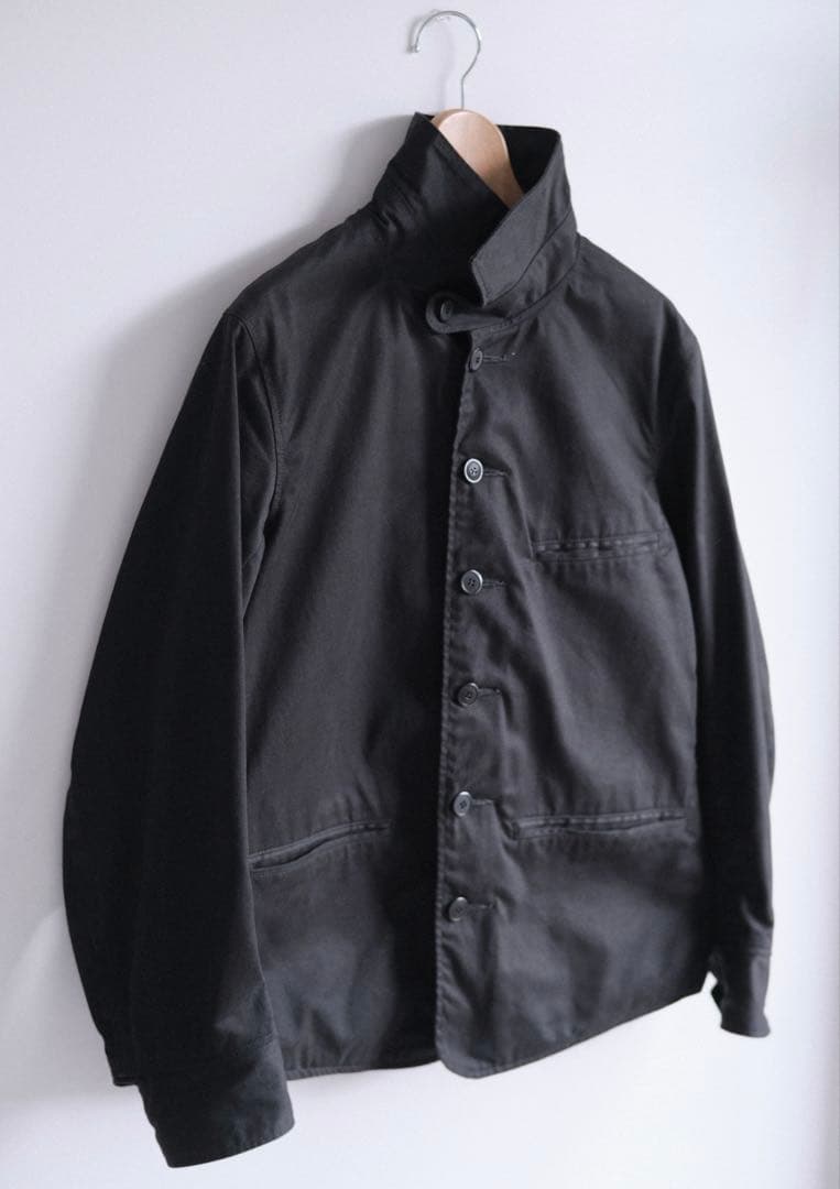 【希少】 モールスキンジャケット ブラック デッドストック