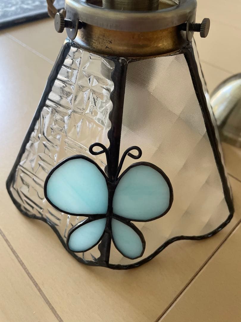 ペンダントライトステンドグラス⭐︎日本製 Papillon Bleu