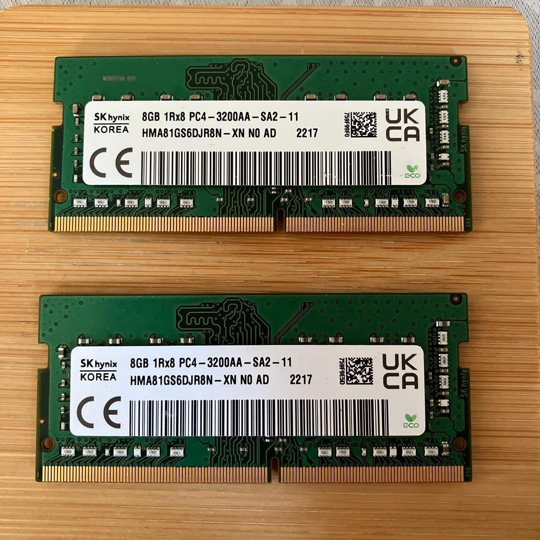 SK hynix 8GB PC4-3200AA メモリ 2枚セット 計16GB