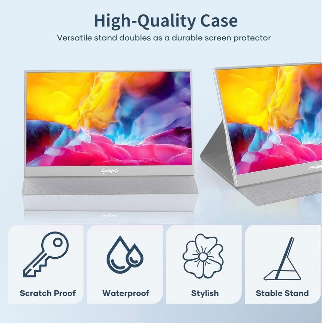 最新版★15.6インチ　ポータブルモニター　超薄型　軽量　保護カバー　スピーカー