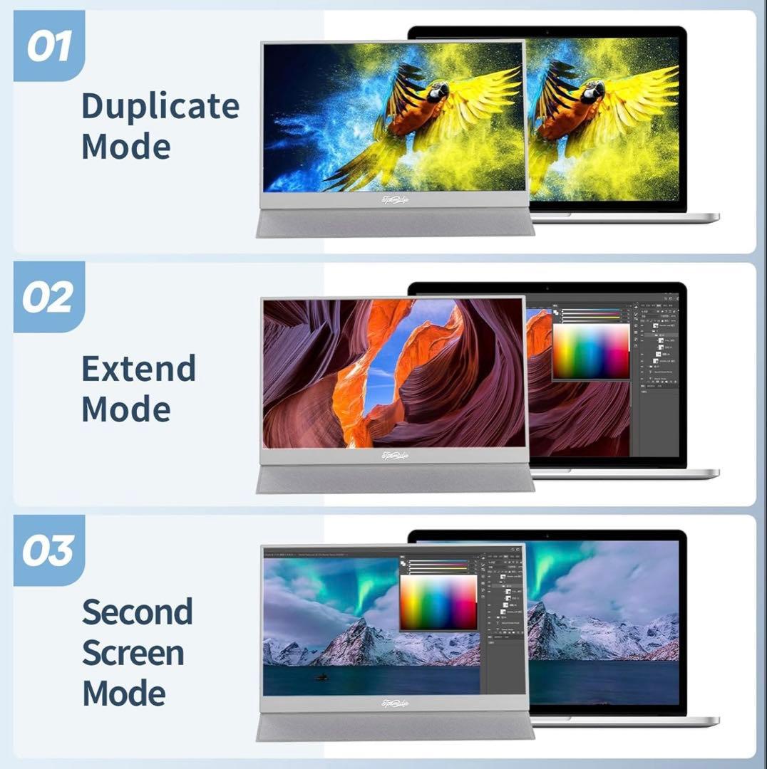 最新版★15.6インチ　ポータブルモニター　超薄型　軽量　保護カバー　スピーカー