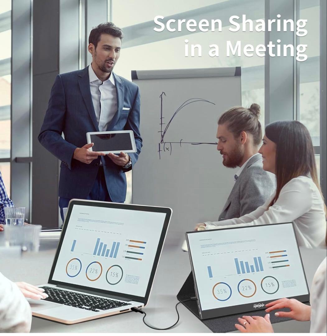 最新版★15.6インチ　ポータブルモニター　超薄型　軽量　保護カバー　スピーカー