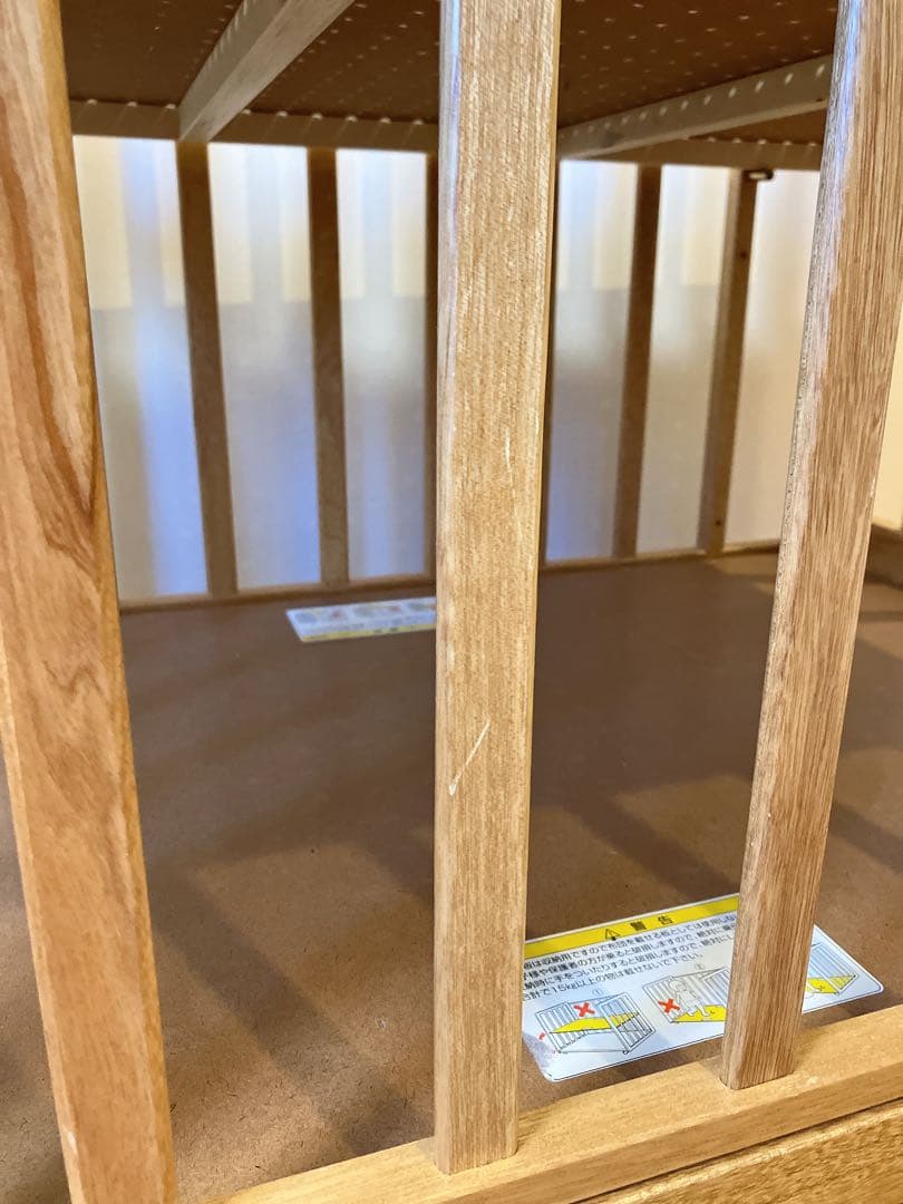 【良品】KATOJI 木製ミニベビーベッド キャスター付き 2段