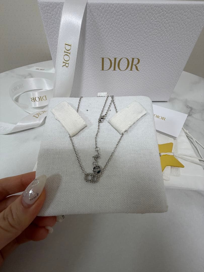 Dior シルバーチェーンネックレス