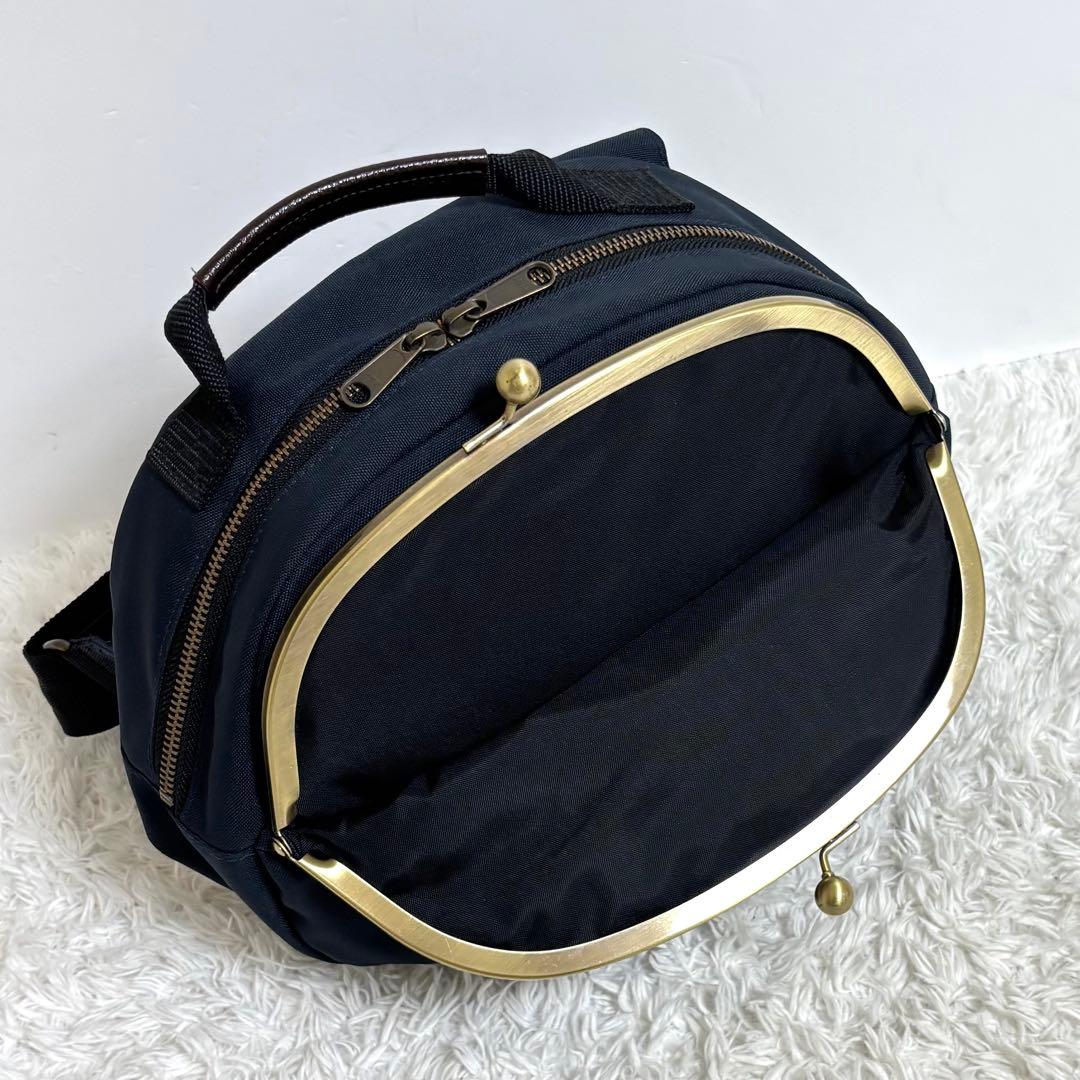 【新品同様】 アヤノコウジ ブラックレーベル がま口 ポシェット型 ボディバッグ