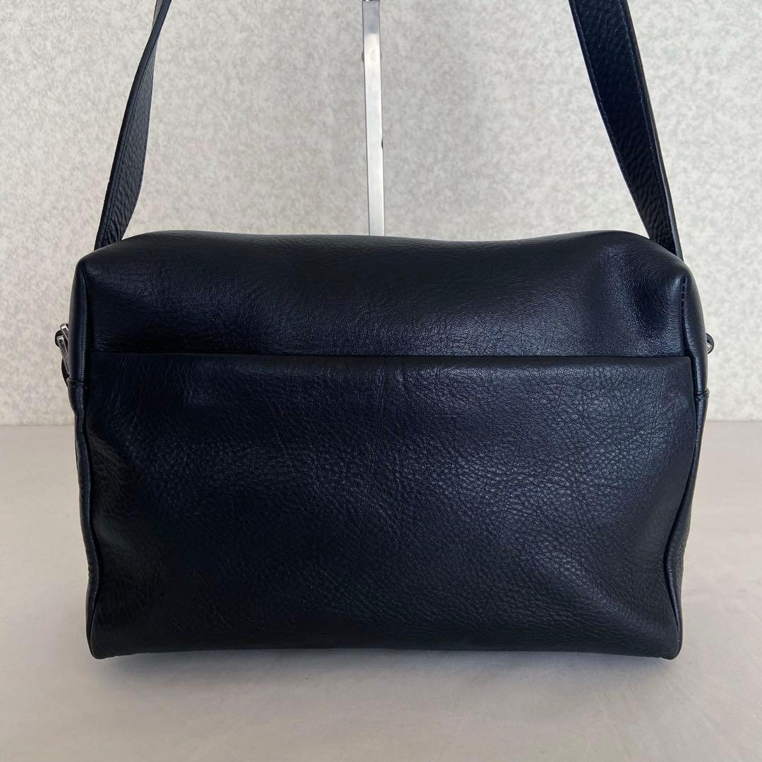 極美品✨ヒロフ ヴィータ レザーショルダーバッグ M 完売品 2way 濃紺