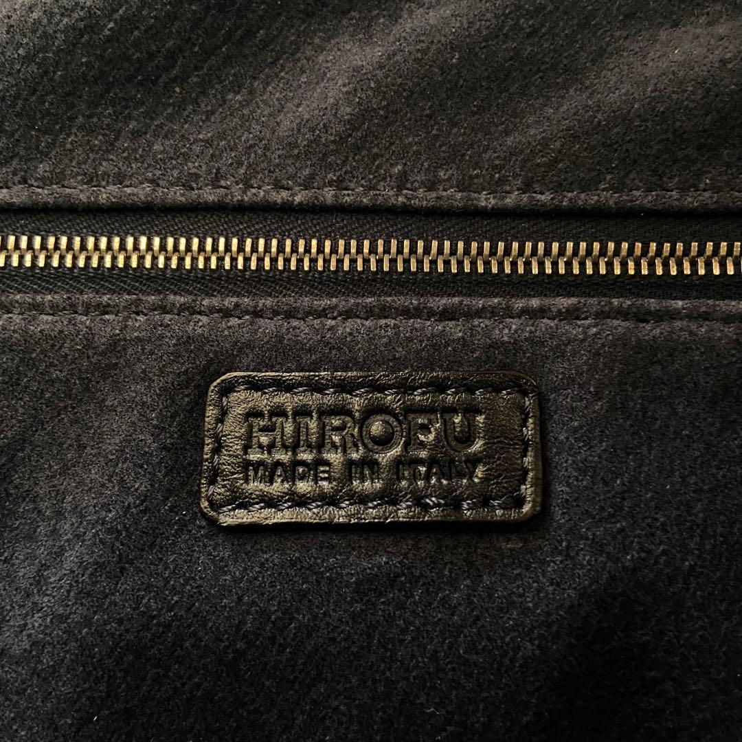 極美品✨ヒロフ ヴィータ レザーショルダーバッグ M 完売品 2way 濃紺