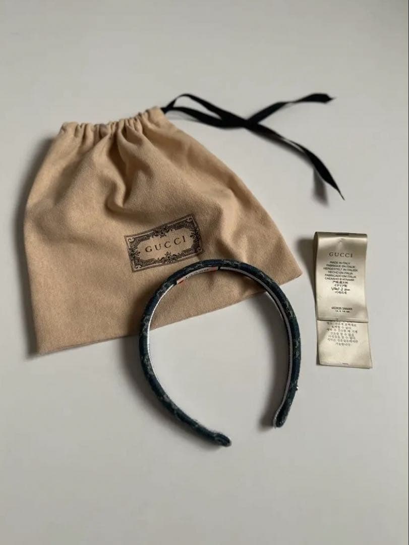 GUCCI デニム カチューシャ 美品