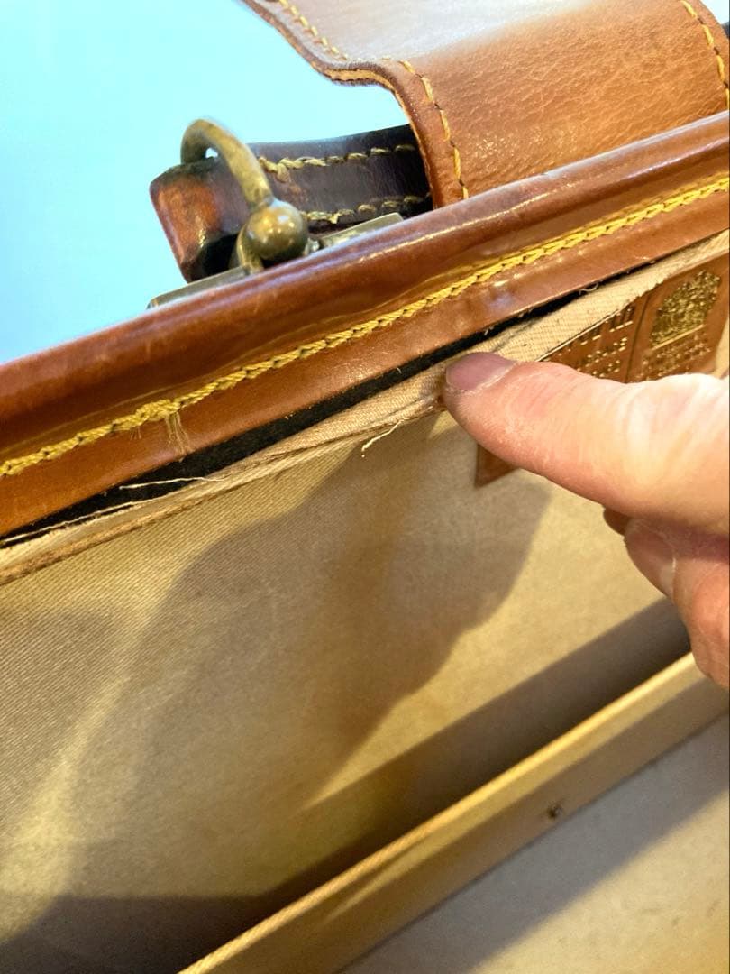 【希少】 鍵付きPAPWORTH パップワース 本革 ダレスバッグ