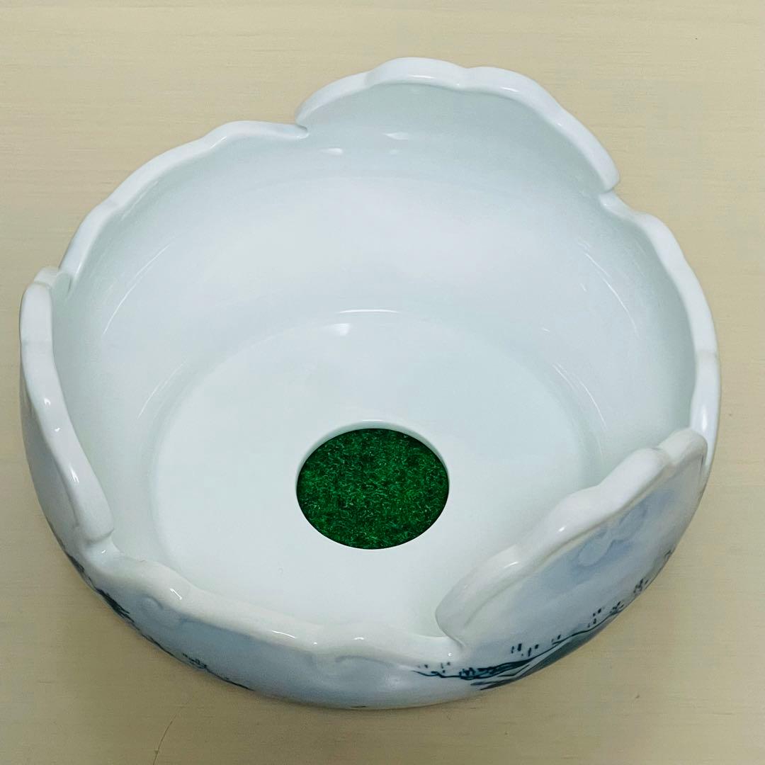 有田焼 勝右衛門作 飾壺 沈香壺 染付山水 立札付 高さ 約49cm