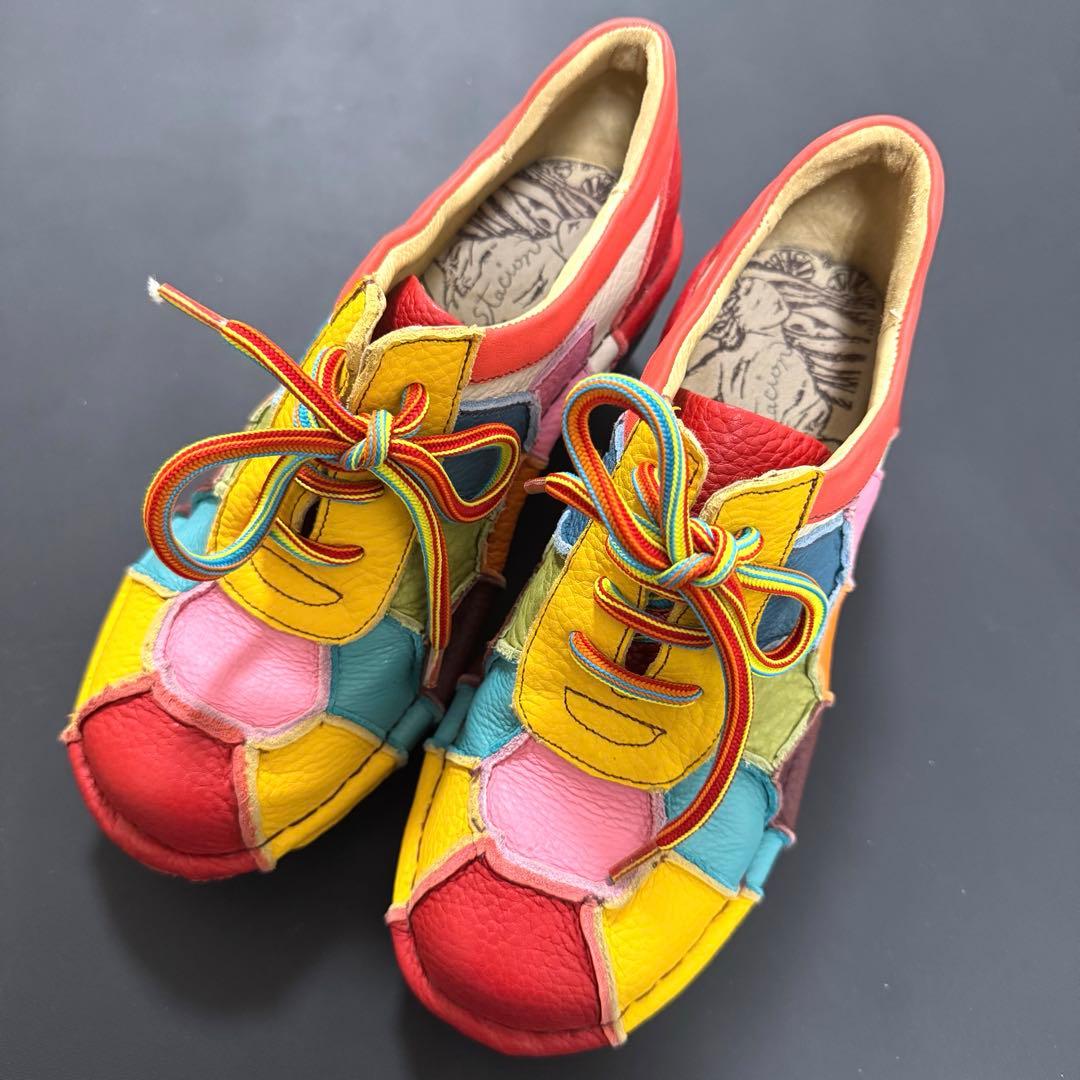 Estacion エスタシオン パッチワーク　シューズ　サイズL